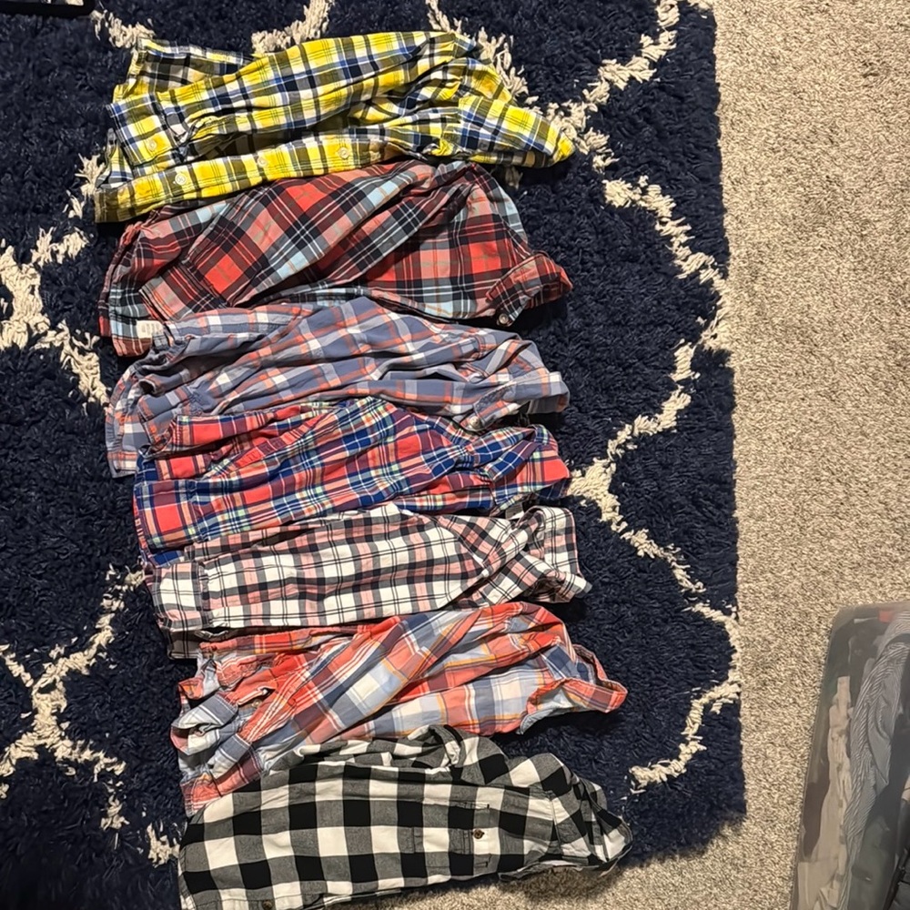 Carter’s 4T Colorful Plaid Button-Up Shirts Collection